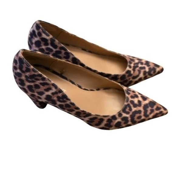 Lane Bryant Women's Leopard Print Pointed Toe Pumps 2.5" Heels Shoes Size 8W - Picture 3 of 16